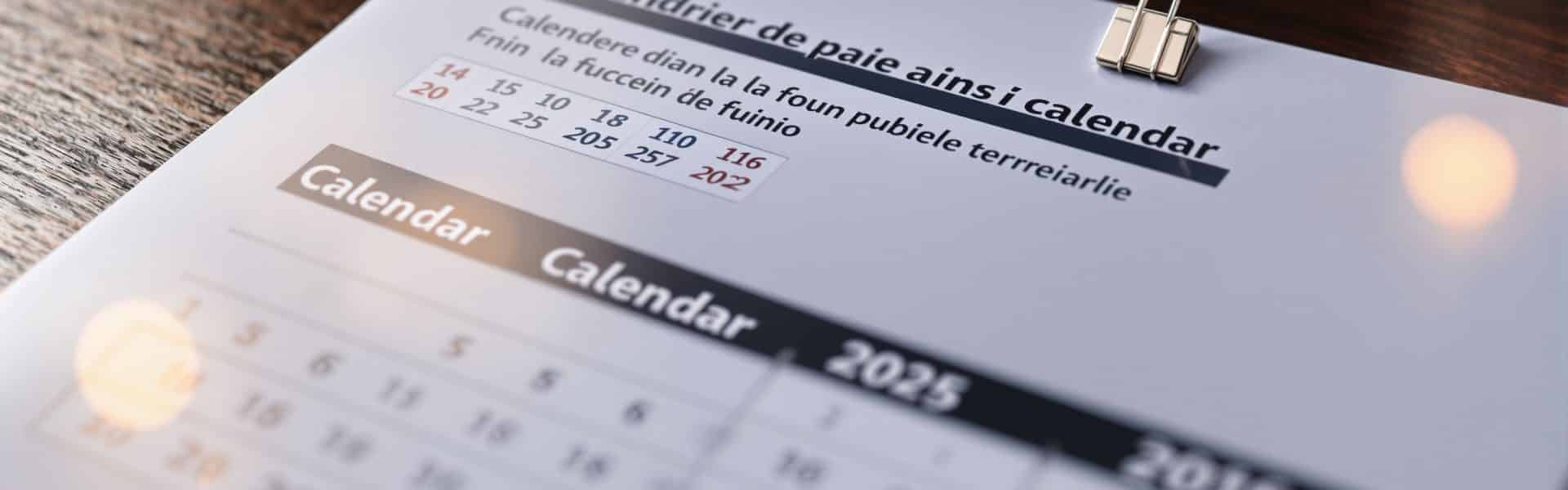 Calendrier de paie dans la fonction publique territoriale en 2025 ...