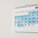 calendrier mural 2025 avec jours de travail surlignes