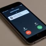Capture d ecran smartphone montrant appel inconnu