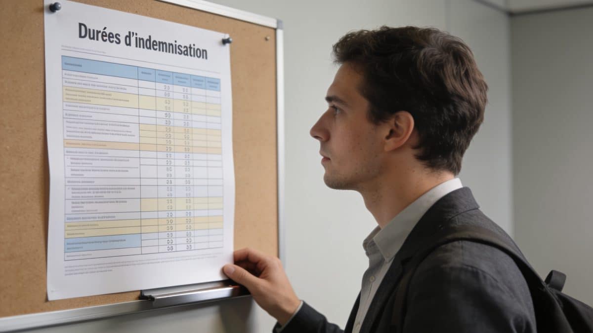 Demandeur demploi consulte tableau durees indemnisations detaillees