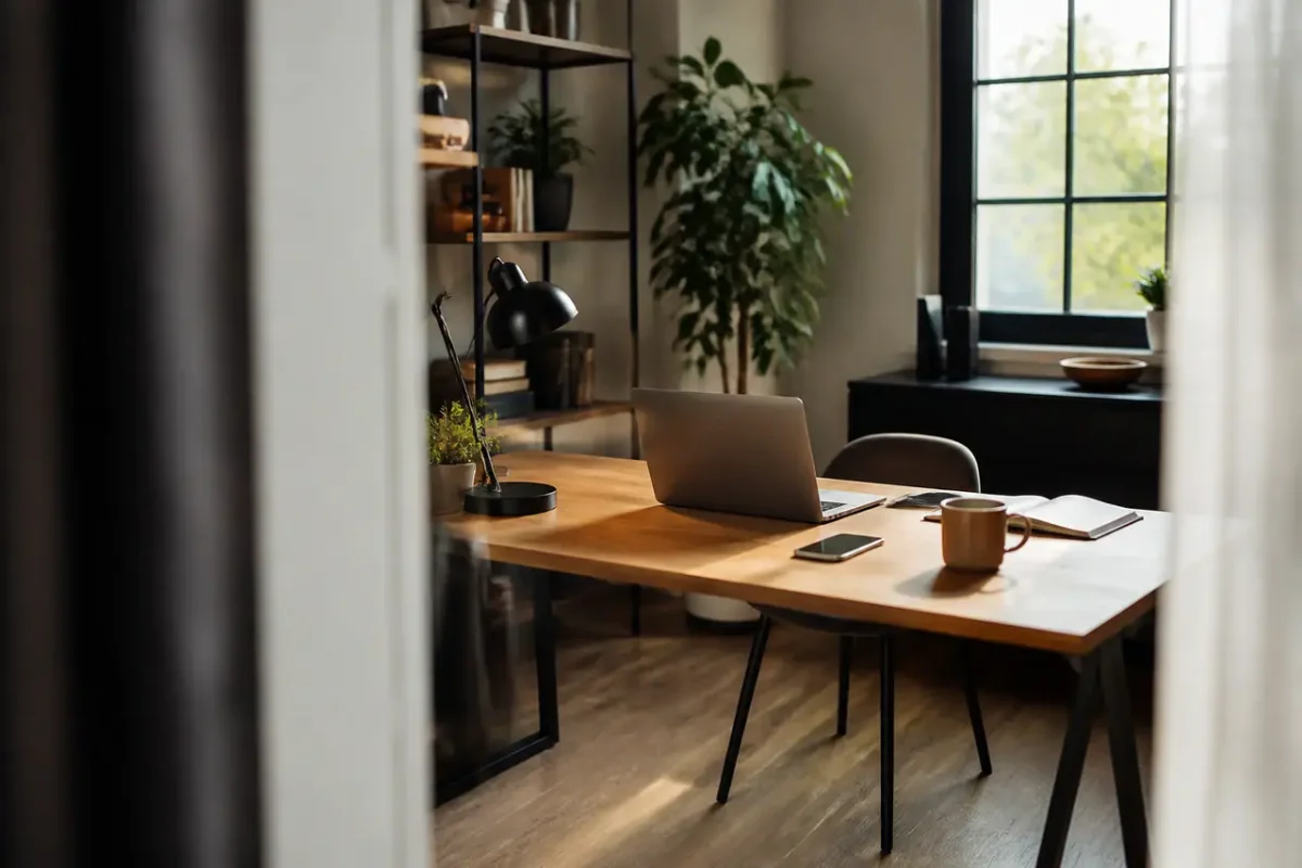 Jeune entrepreneur remplissant un formulaire sur un bureau lumineux